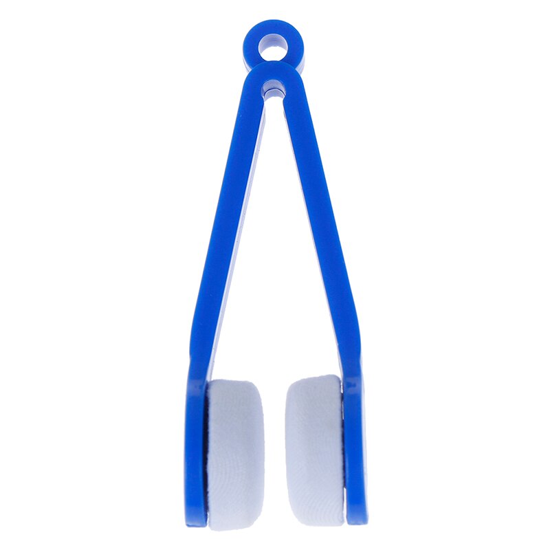Neue 1pc Sonne Glas-brille Pinsel Reinigung Werkzeug Mikrofaser Brille Reiniger Pinsel Reinigung Werkzeug: Blau