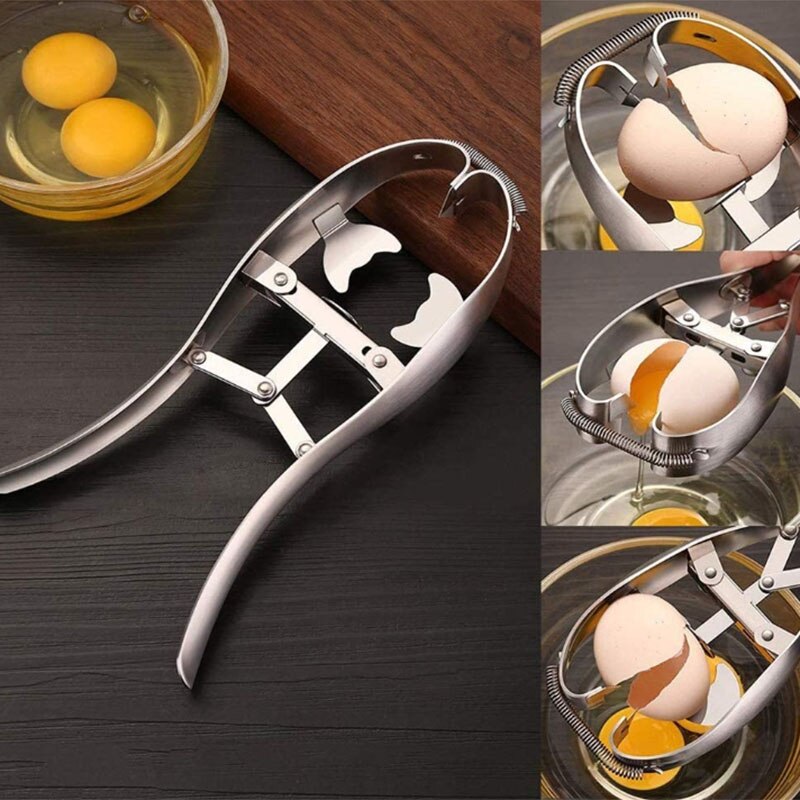 2 Pcs Egg Cracker Egg Shell Opener,Egg Cutter Egg Opener Egg Topper Cracker Separator Stainless Steel Eggshell Cutter Egg Separa