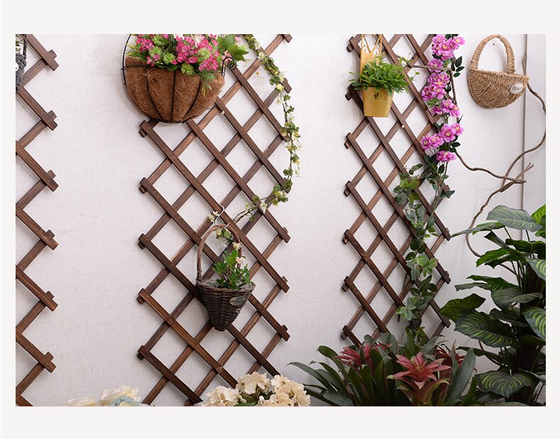 Pflanzen Reben Gestell Hängen Holz Blume Stehen Balkon Zauberstab-montiert Blume Halterung Anti-korrosion Holz Zaun Dekoration