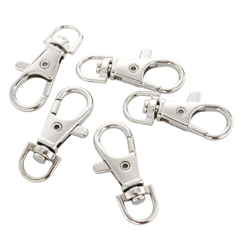 5 Stks/set Metalen Karabijnhaak Clip Swivel Trigger Hond Gesp Sleutelhanger Borgring Clip Craft Karabijn Sleutelhanger sleutelhanger