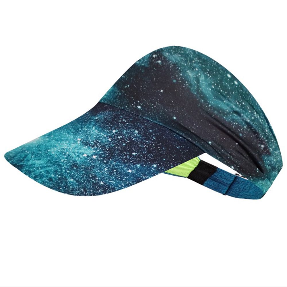 Donna uomo berretto sportivo a tesa larga in seta di ghiaccio Tie Dye cappello da visiera parasole cappello da Tennis da Golf leggero ad asciugatura rapida cappello da spiaggia portatile arrotolabile: 7 (46-62 cm)