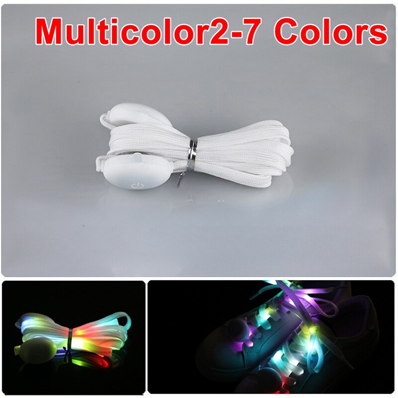 Cordones luminosos LED para zapatos deportivos, cordones luminosos para zapatos con luz de Flash redonda, pilas no incluidas, 1 par: MC2