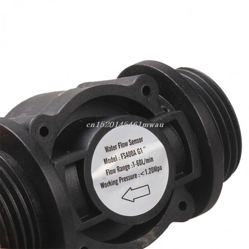 G1&quot; Water Flow Hall Effect Sensor Switch Flow Meter Flowmeter Counter 1-60L/min