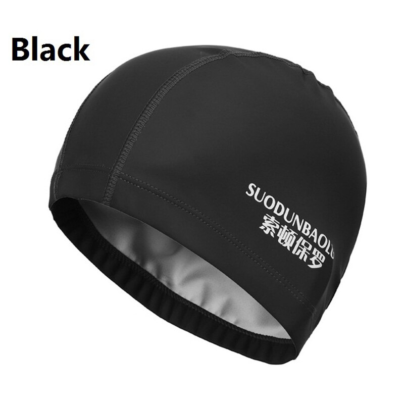 Siliconen Waterdicht Zwemmen Caps Beschermen Oren Lange Haar Sport Zwemmen Zwembad Hoed Mannen & Vrouwen Volwassenen Badmuts Gratis size: Black