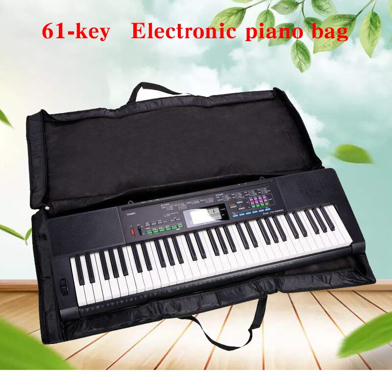 Bærbart 61-- tastatur elektrisk klaver soft case oxford klud musik sort taske