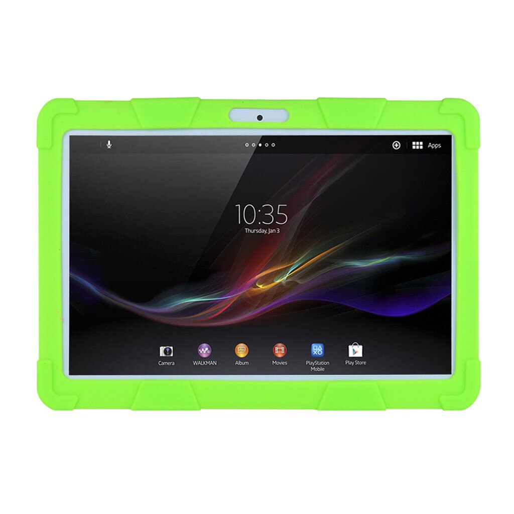 Universal Siliconen Cover Case Voor 10 10.1 Inch Android Tablet Pc Flexibele Vaste Frame Beschermende Shockproof: GN