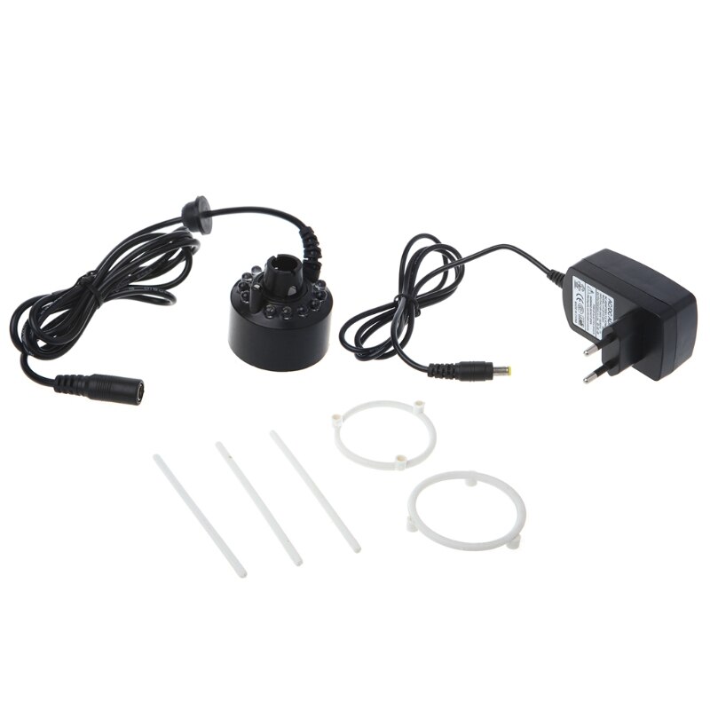 12LED 20mm Metal Super Ultrasonic Mist Creator Fogger Nebulizer Water Fountain
