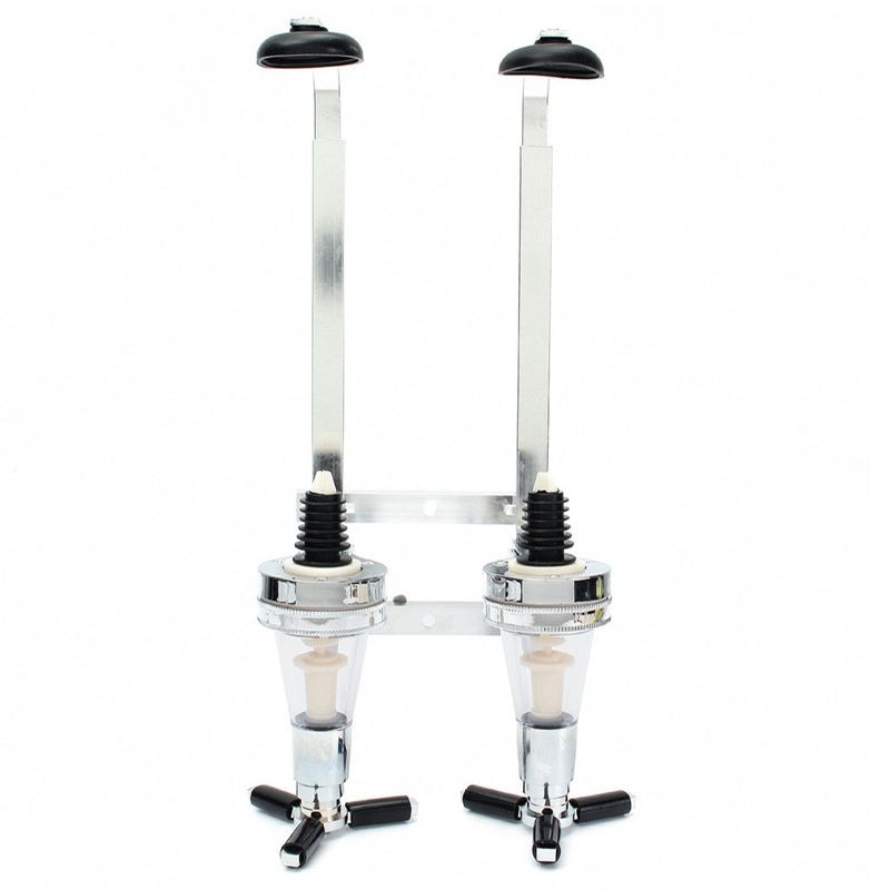 2 flessen wijn alcohol shot dispenser schenkrek sterke drank wandbar gemonteerd: Default Title