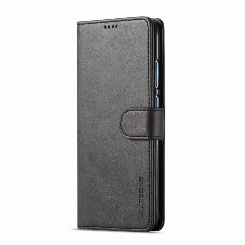 Case For Huawei P Smart Cover Case Magnetic Flip Luxury Vintage Plain Wallet Leather Phone bag For Huawey Psmart Coque: For P Smart 2018 / Black