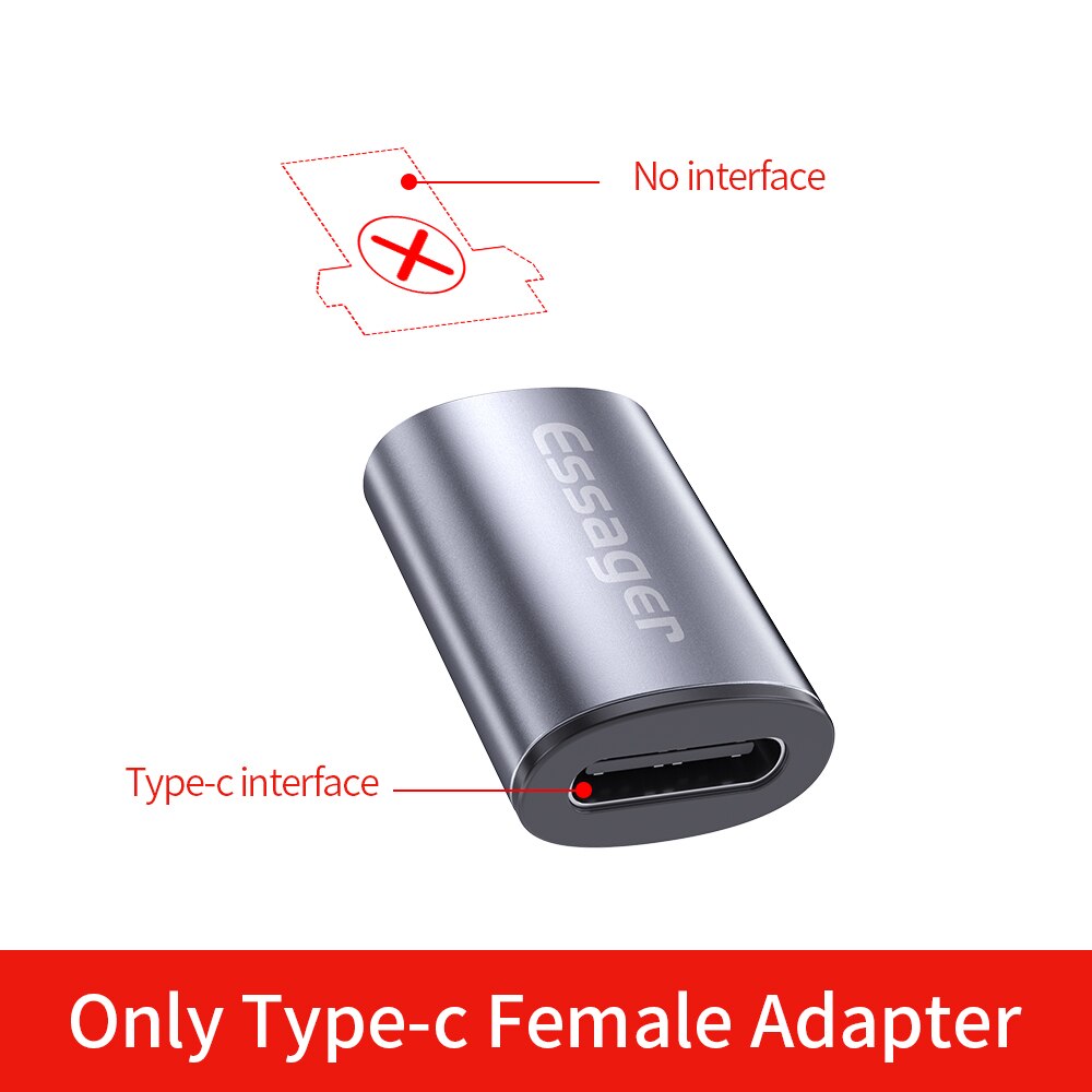 Essager Magnetic USB Type C Adapter USB-C Female To Micro Male Cable Magnet Type-C USB Converters Connector For iPhone Samsung: USB C Female Adapter