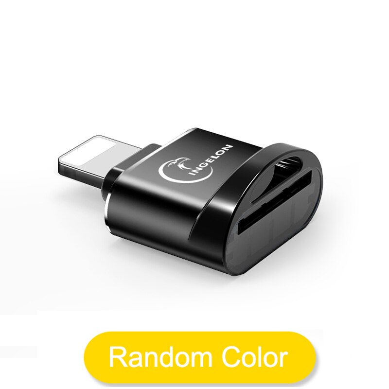 INGELON para Apple OTG adaptador Lightning teléfono móvil tableta a TF/tarjeta Micro SD 3,0 mini lector de tarjeta de metal iphone 7 8 adaptador: Default Title