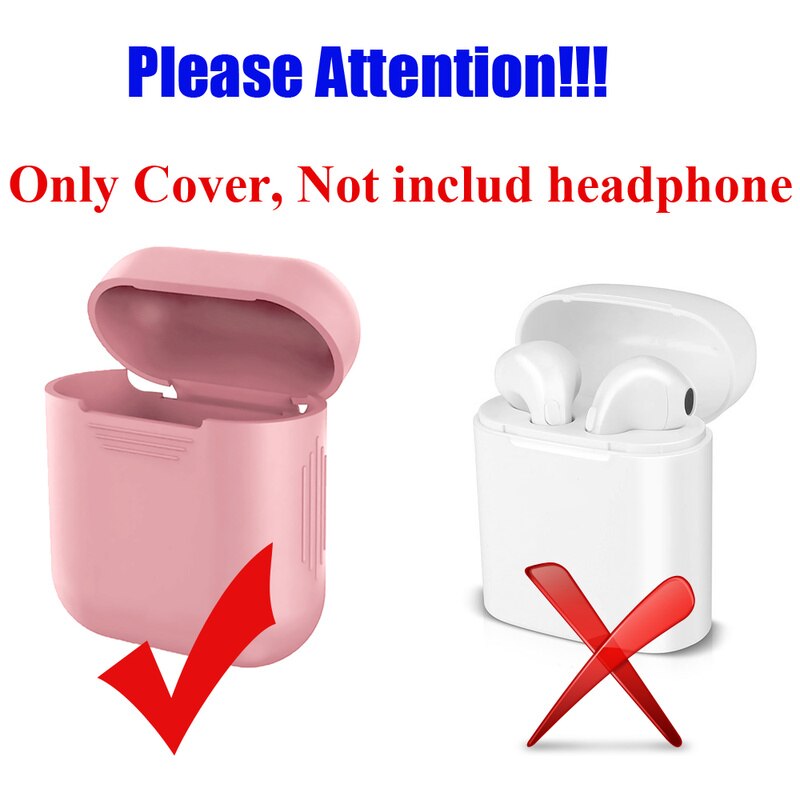 TPU Silicone Bluetooth Wireless Earphone Case for AirPods Full Protective Cover Skin Accessories for Apple Air Pods Charging Bag