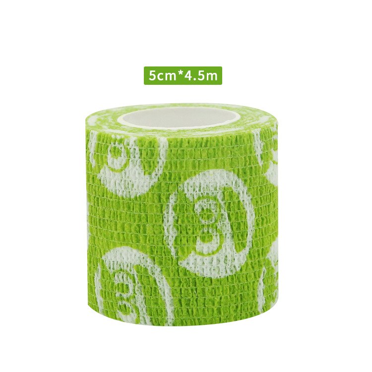 18 Kleuren Kleurrijke Atletische Wrap Tape Zelfklevende Elastische Bandage Hansaplast Sport Protector Knie Vinger Enkel Palm Schouder: Green bird