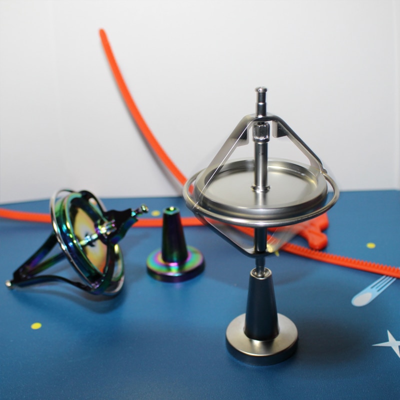 Metal Gyroscope Toy Fingertip Gyro Magic Anti-gravity Mechanical education equipment electric gyro