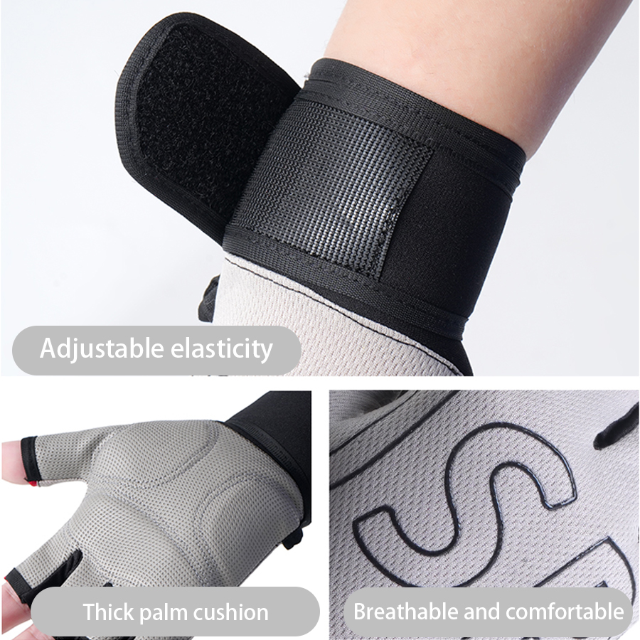 Guantes de ciclismo de Gel de medio dedo, antideslizantes, antisudor, guantes de bicicleta de carretera para hombres, guantes de Mtb, equipo de ciclismo de Gel de medio dedo