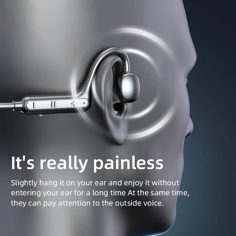 Bluetooth-oortelefoon Op de nek gemonteerde draadloze headset-oortelefoon met open achterkant Hoog vermogen, soepele geluidsgeleiding Lange batterijduur 2025