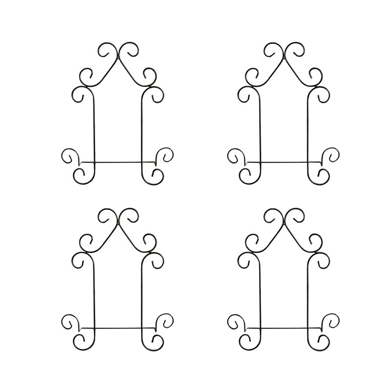 Decorative Home Decor Wall Rack for Plates and Artwork Metal Kitchen Rack: 4PCS