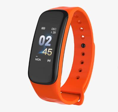 Smart band Blood pressure measure Color OLED Screen C1 plus Fitness tracker Heart rate monitor Waterproof Smartband Watch Sport: Orange