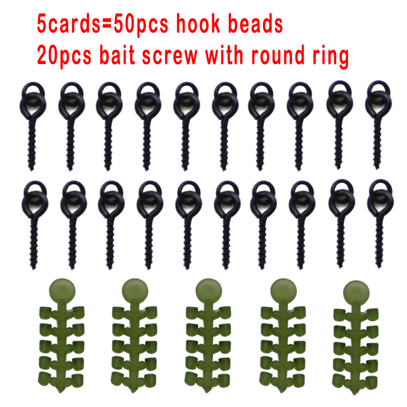 50PCS Hook Stops Beads Carp Fishing Accessories Stoper 20PCS Boilies Bait Screw Hair Chod Ronnie Rig Pop UP Boilies Stop: PURPLE