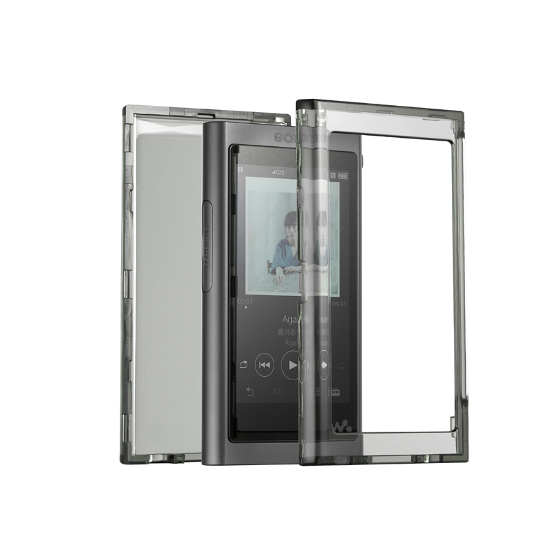 Transparent Crystal Front and Back Case Cover for Sony Walkman NW-A55HN A56HN A57HN A50 A55 A56 A57 with dust plug