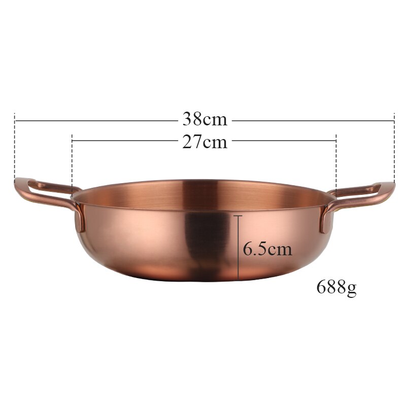 1 Pcs Seafood Pot Golden Crayfish Stainless Steel Stove Dry Pot Mini Pot Portable Pot Kitchen Cooking Tool: L Size Rose Gold