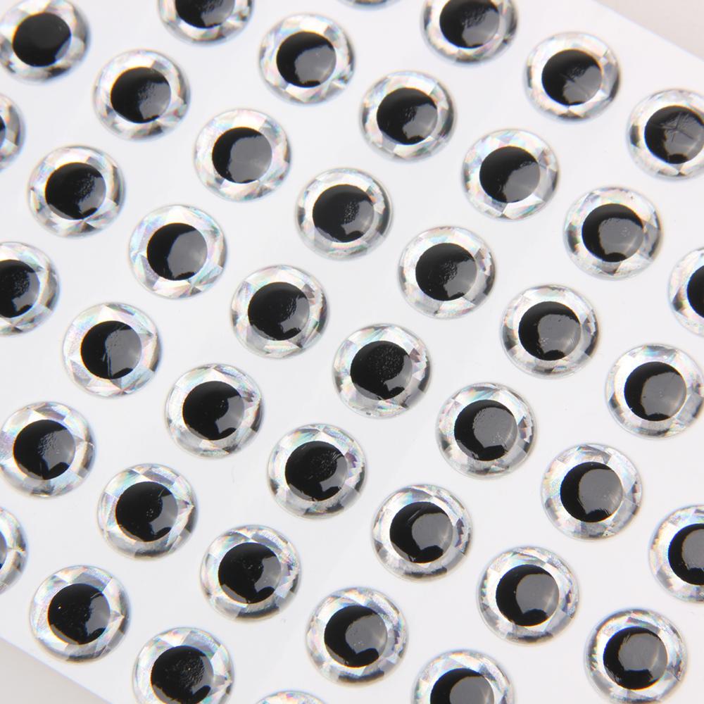 Ojos de Pez 3D holográficos, Señuelos de Pesca profesionales con buen adhesivo, de goma, 100 Uds.