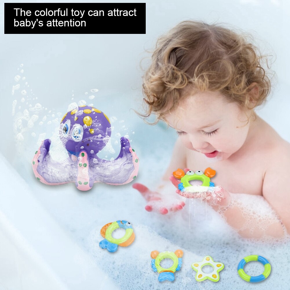Baby badspeelgoed garnalen vis krab cirkel octopus cirkel speelgoed kinderen badkamer douches water speelgoed bad verjaardag strand speelgoed