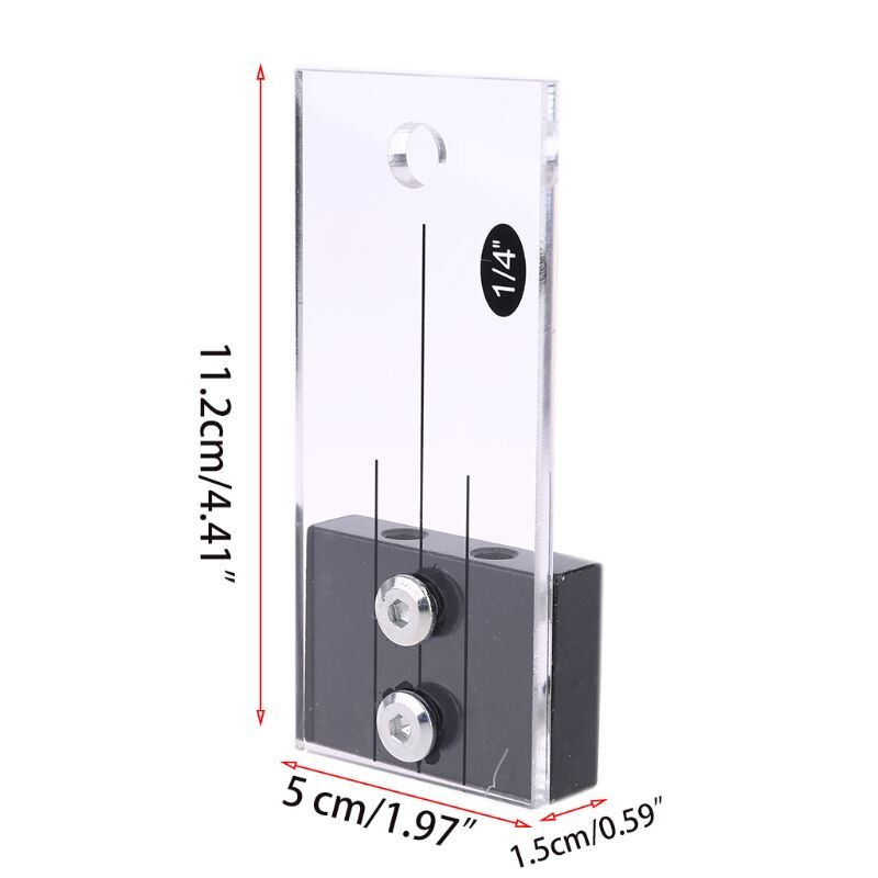 Dowel Jig Acrylic Hardened Steel Pocket Hole Jig 1/4 Inch Drill Guide Locator