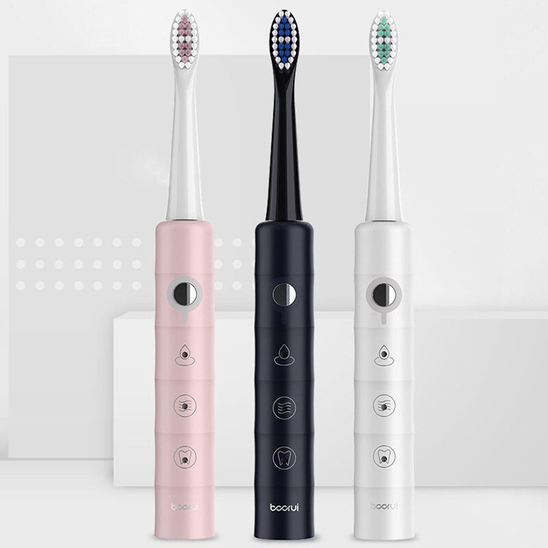 Sonic cabeças de escova de dentes elétrica ipx7 à prova dwaterproof água 6 modos carregamento usb recarregável dupont cerdas desconto adulto para mulher