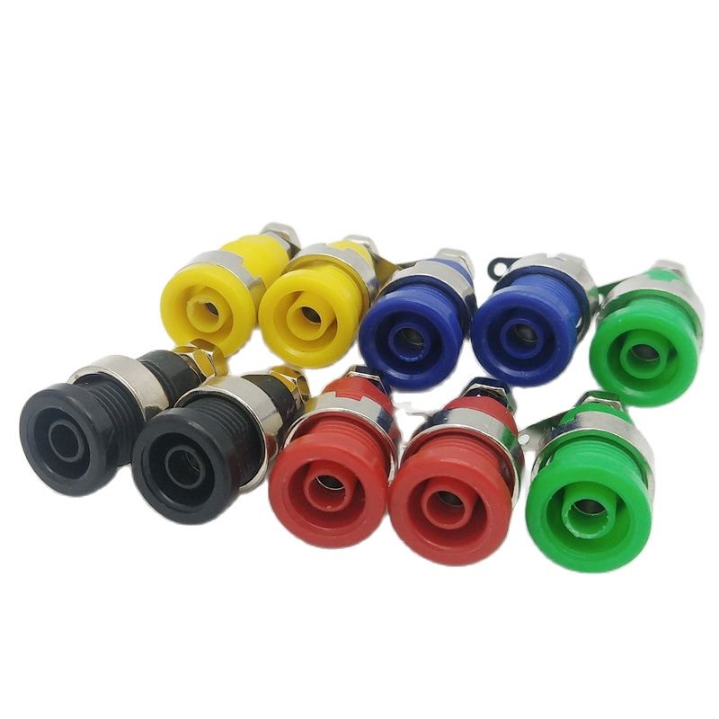 Presa a Banana da 4 mm Sicurezza isolata Jack femmina a Banana da 4 mm Presa per montaggio a pannello Connettore per rilegatura inviare 10 pezzi