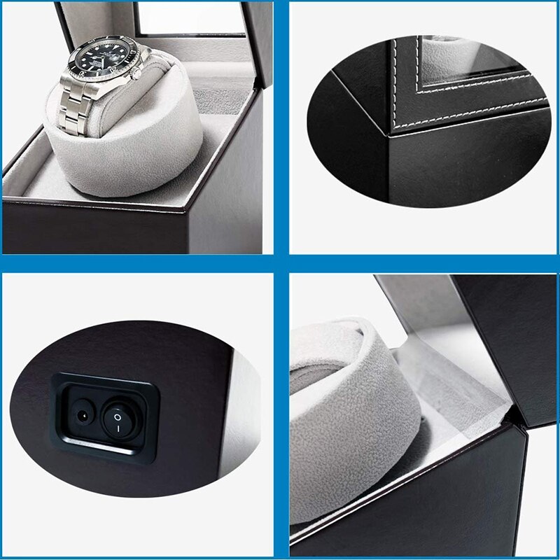 Motor shaker watch winder holder display automatisk mekanisk klocklindning låda smycken automatisk klockor box