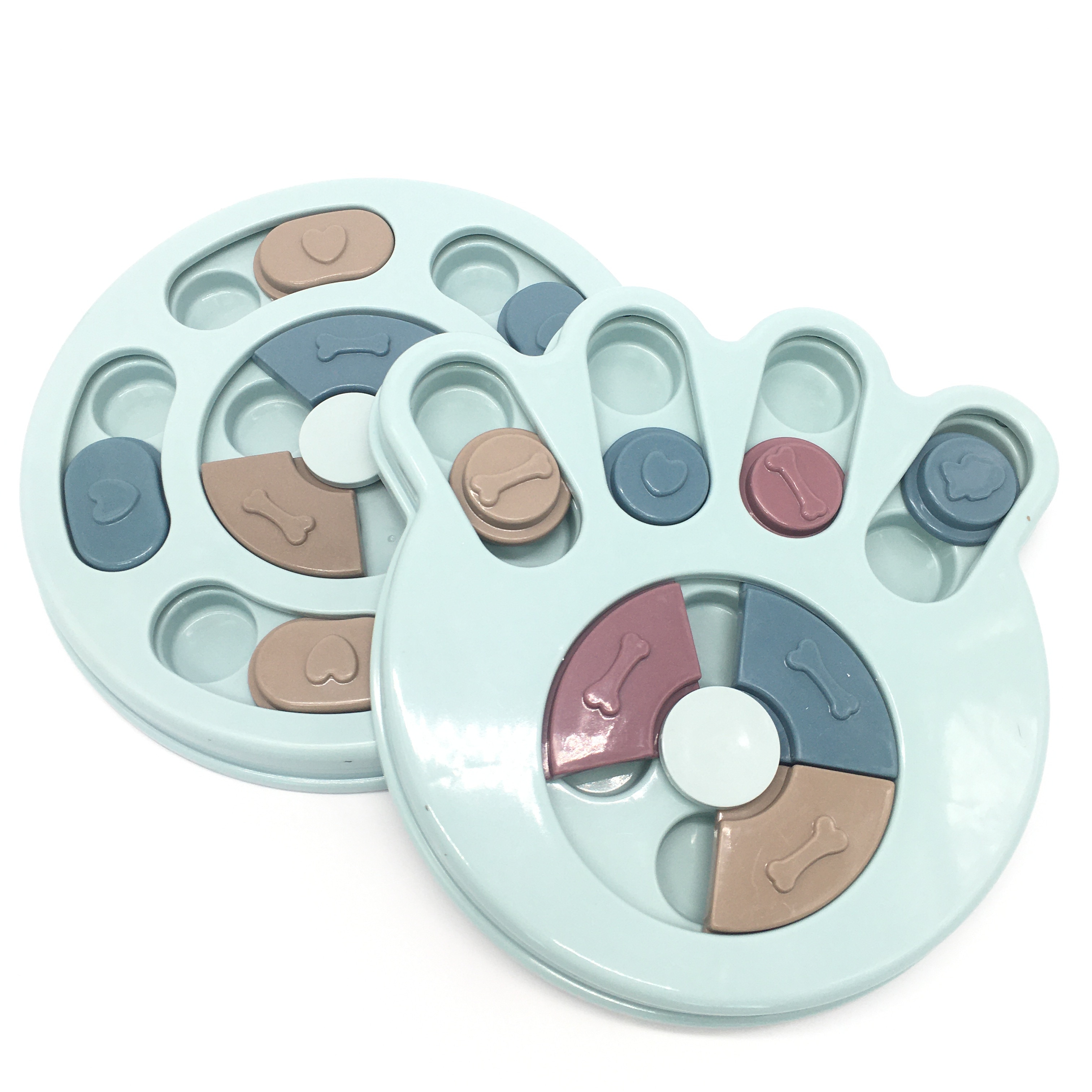 Hund langsom foder interaktiv puslespil legetøj øge hvalp iq madautomat langsomt spise skridsikker skål kæledyr kat hunde træningsspil