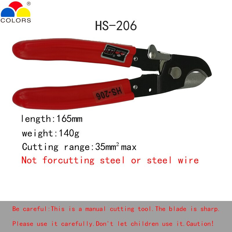 HS-206 Aluminum Copper Cable Wire Cutter Wire Cutting Tool Wire Stripper Electrician Hand Tool Pliers Max 35Mm2