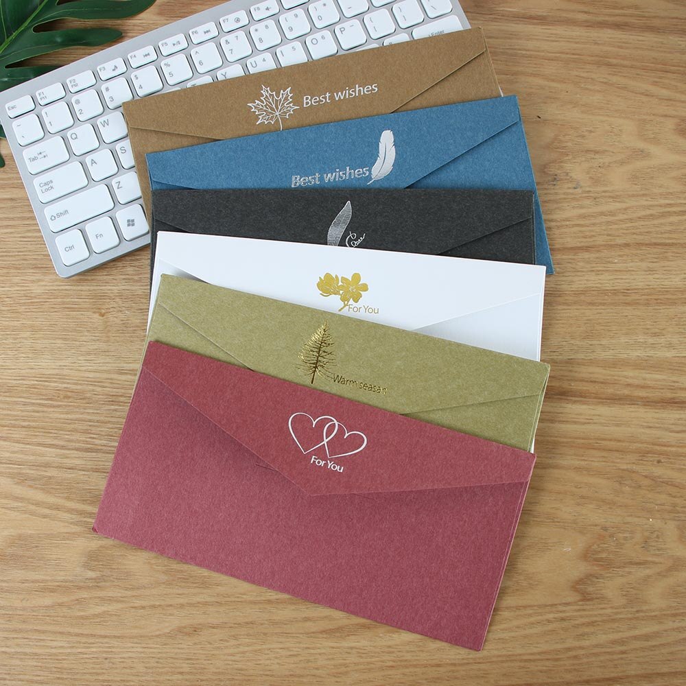 Sobre Vintage en blanco para postales, papel de papelería para Carta, escuela, oficina, boda, , , sobres de papel Kraft, 1 ud.