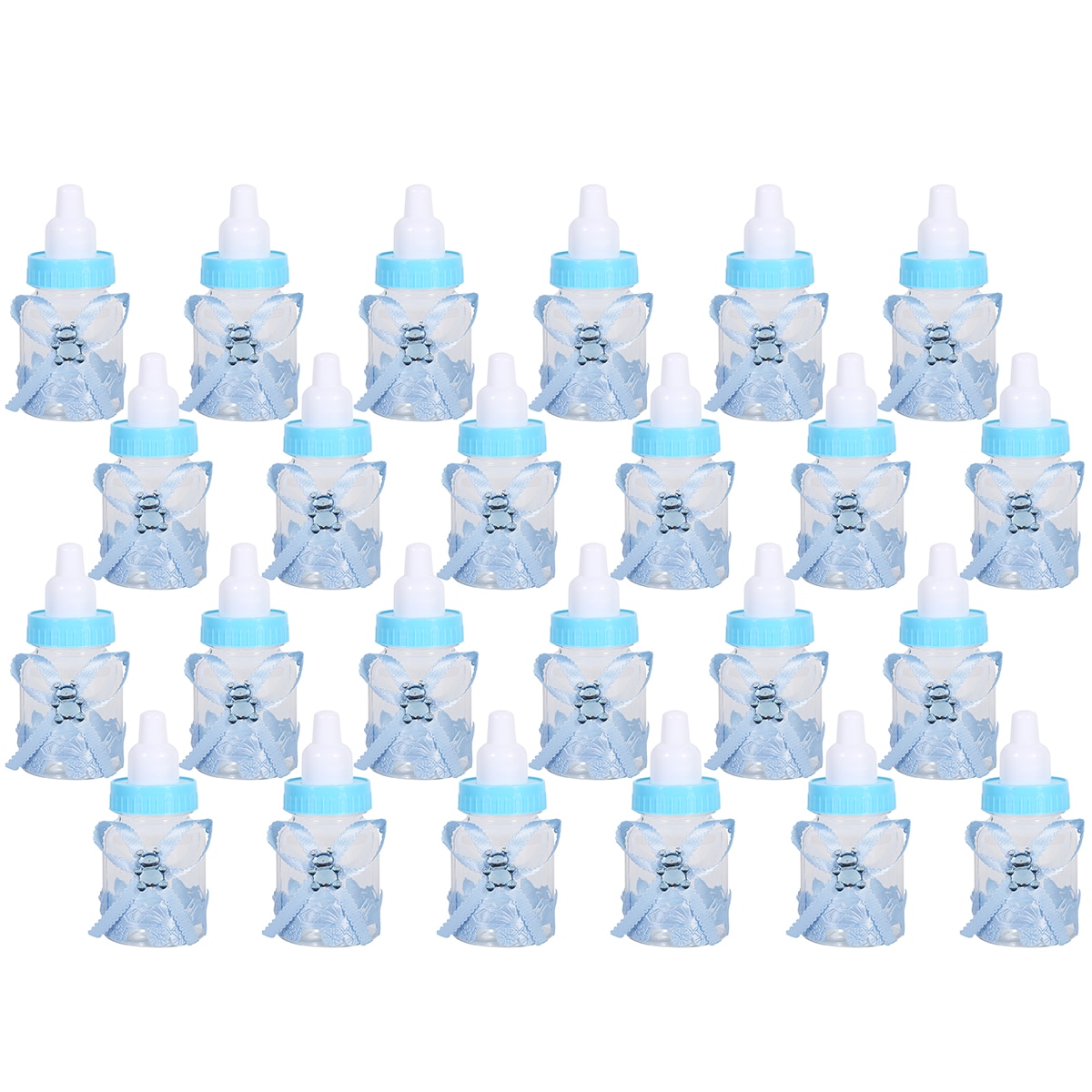 12 stuks babyshower chocolade fles doos doop verjaardag feest bedankjes bedankjes snoepdoos jongen meisje roze blauw: Blauw 24 stuks