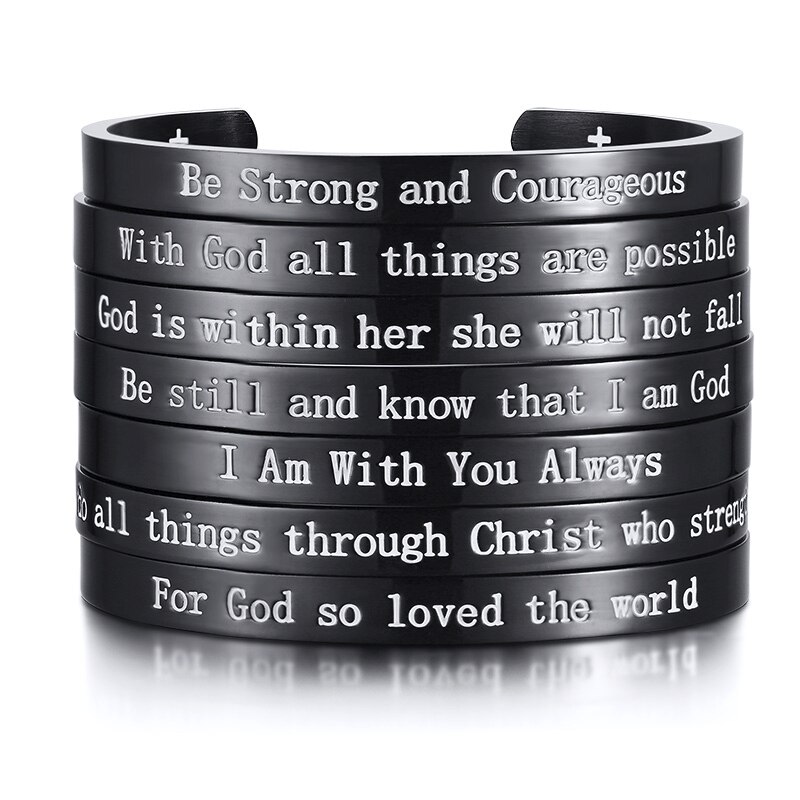 Jean 3:16 verset de la Bible Bracelet chrétiens pour hommes femmes étude de la Bible bijoux religieux pour dieu tant aimé le monde 56MM