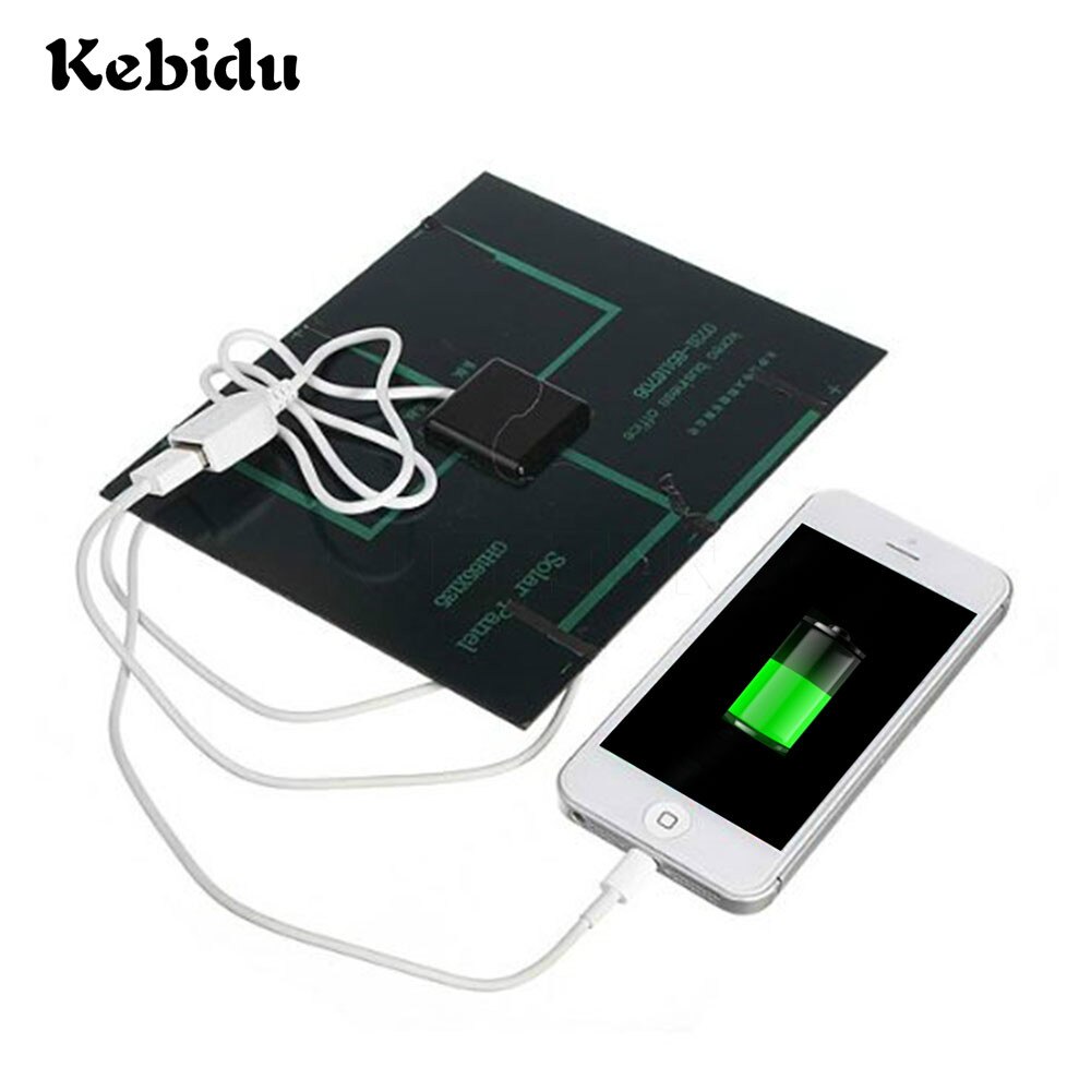 Kebidu Partical USB Zonnepaneel Battery Charger 5 v 3.6 w Power Bank met LED Licht Mode Solar USB Charger