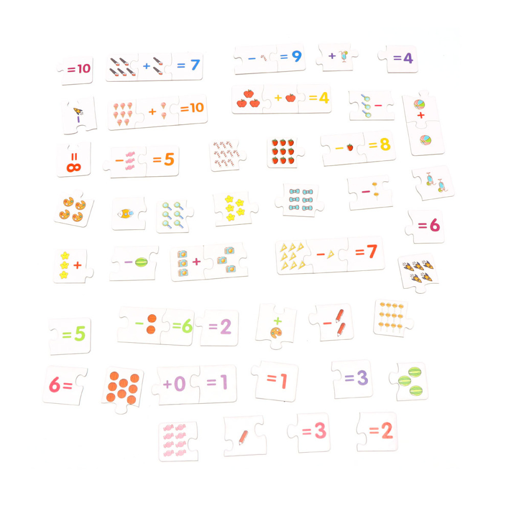 Children Paper Educational Jigsaw Puzzle Kids Early Educational Plaything (The Addition and Subtraction Series Matching Puzzle): Default Title