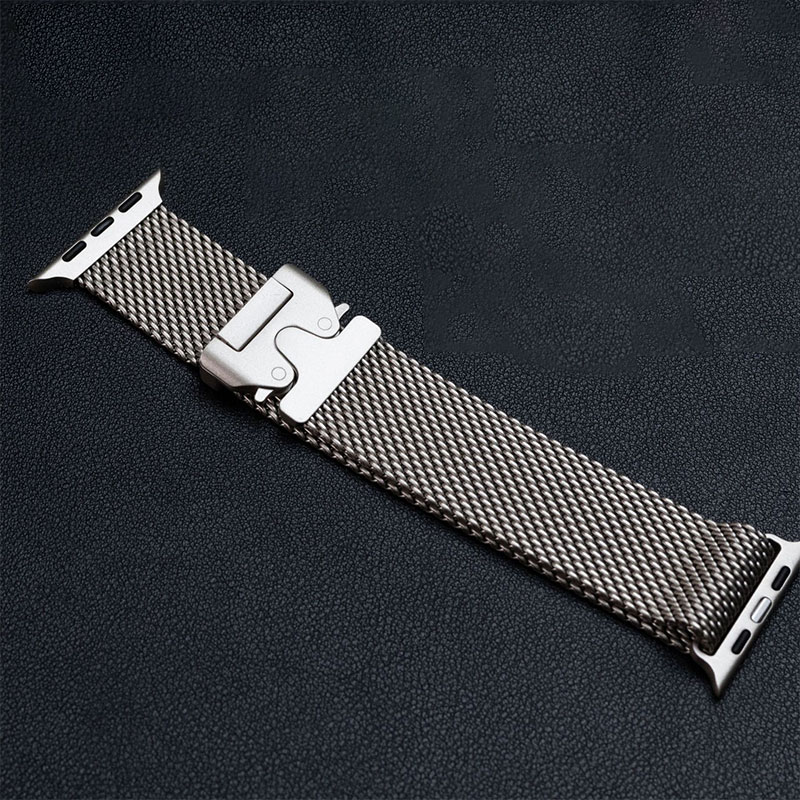 Cinturino ufficiale in titanio 1:1 per Apple watch Ultra Band 49mm S10 46mm 42mm 45mm 44mm Bracciale milanese iWatch 10 9 8 7 6 5 SE 4 3