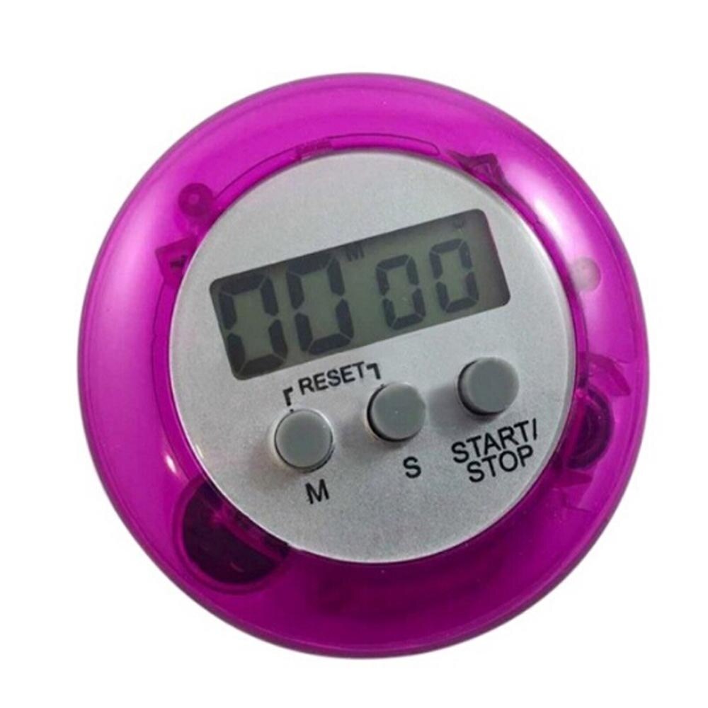 Minuteur de cuisine magnétique numérique à cristaux liquides nouveauté, avec horloge à décompte, alarme forte, minuteur pour la cuisine, 1 pièce: VIOLET