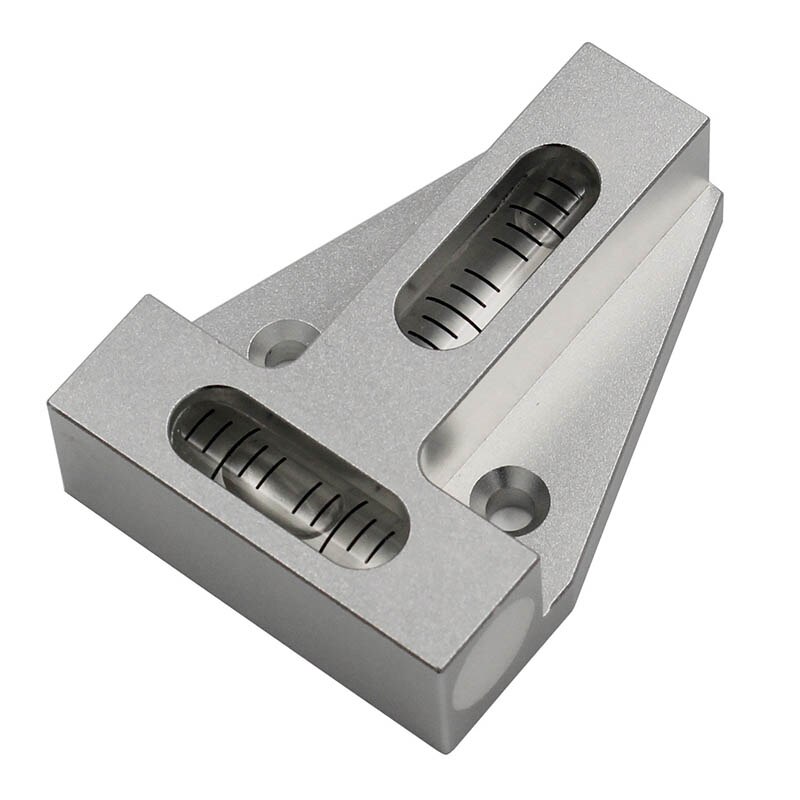 Hacry – Mini niveau à bulle à deux voies, Instrument de mesure Horizontal portatif à double axe XY de type T: 0.3mm-White-White