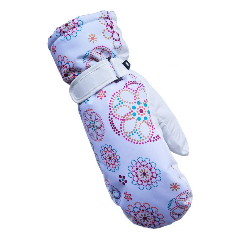 Kinderen Winter Handschoenen Kids Warm Winddicht En Waterdicht Warm Handschoenen Jongens & Meisjes Winter Warm Plus Fluwelen Dikker handschoenen: white