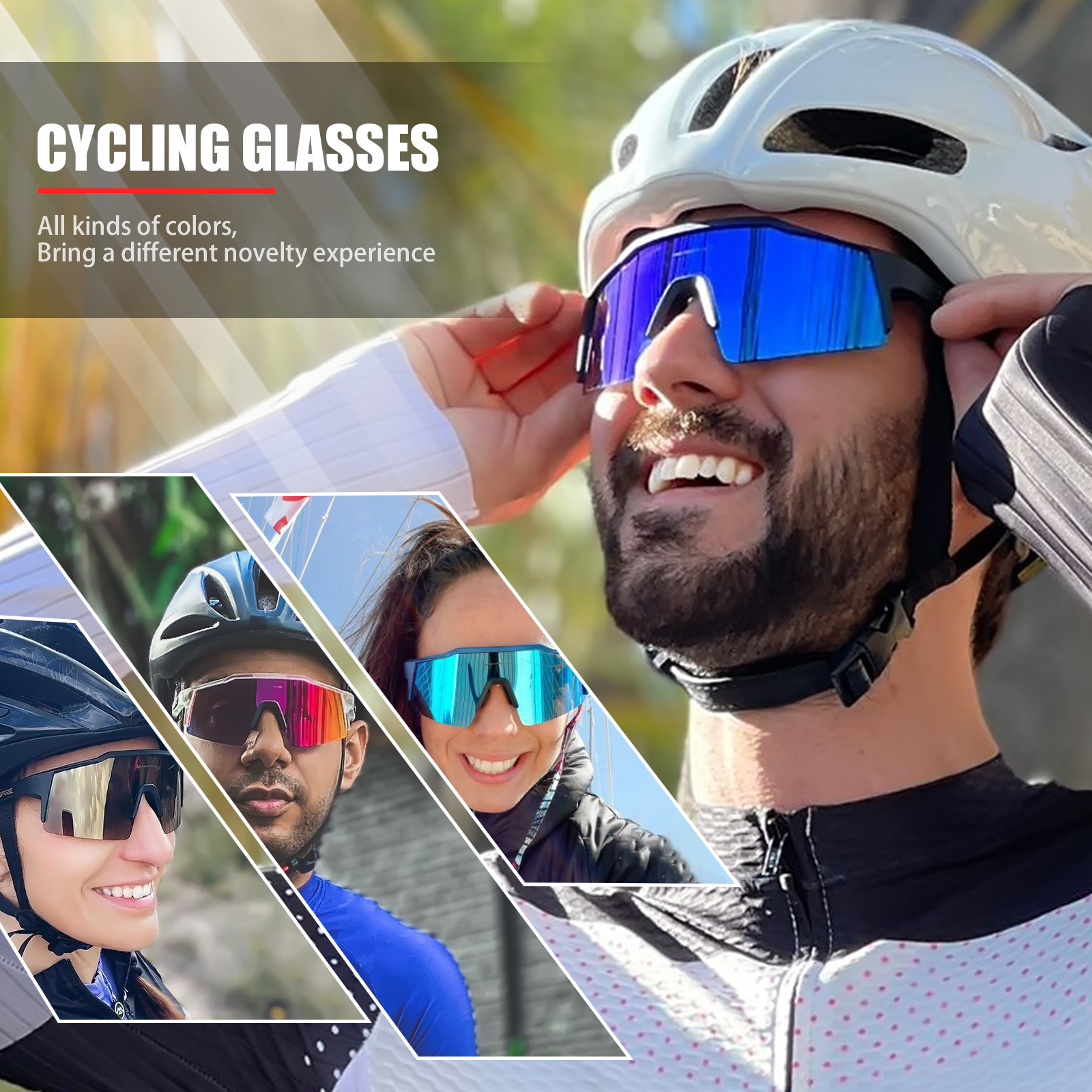 Polarizado óculos de esqui dustproof moto ciclismo óculos de sol esportes ao ar livre caminhadas óculos de pesca inverno à prova vento
