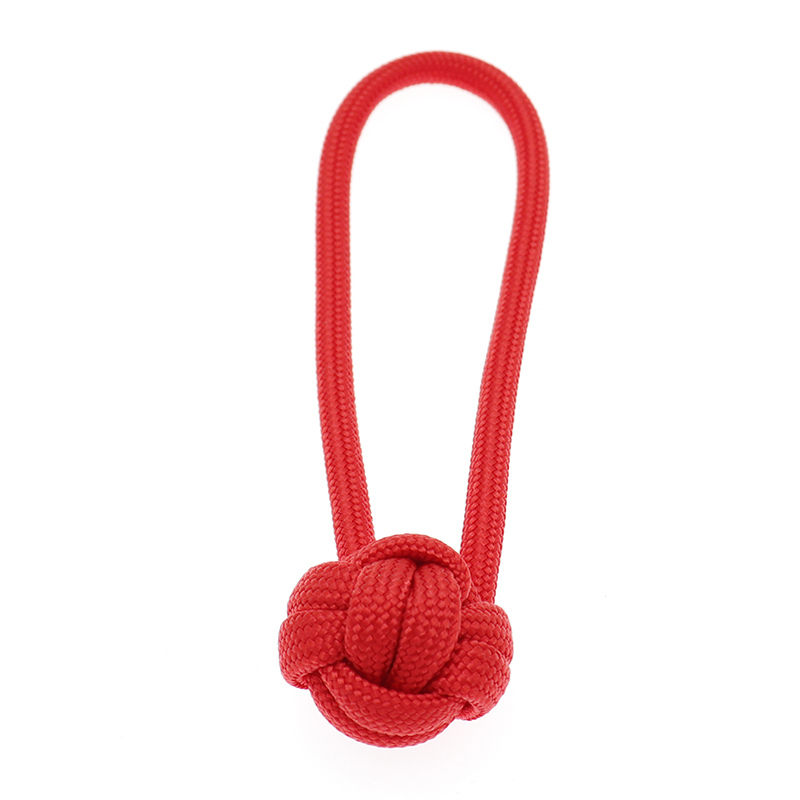 Hand Gevlochten Paracord Knopen Diy Sleutelhanger Camping Survival Gereedschap: Rood