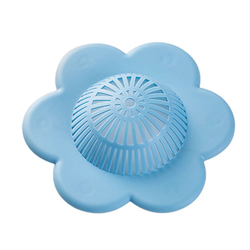 Silicone Sink Strainer Anti slip Floor Drain for Home kitchen sink protector bathroom sink strainer drain hair catcher: Blue