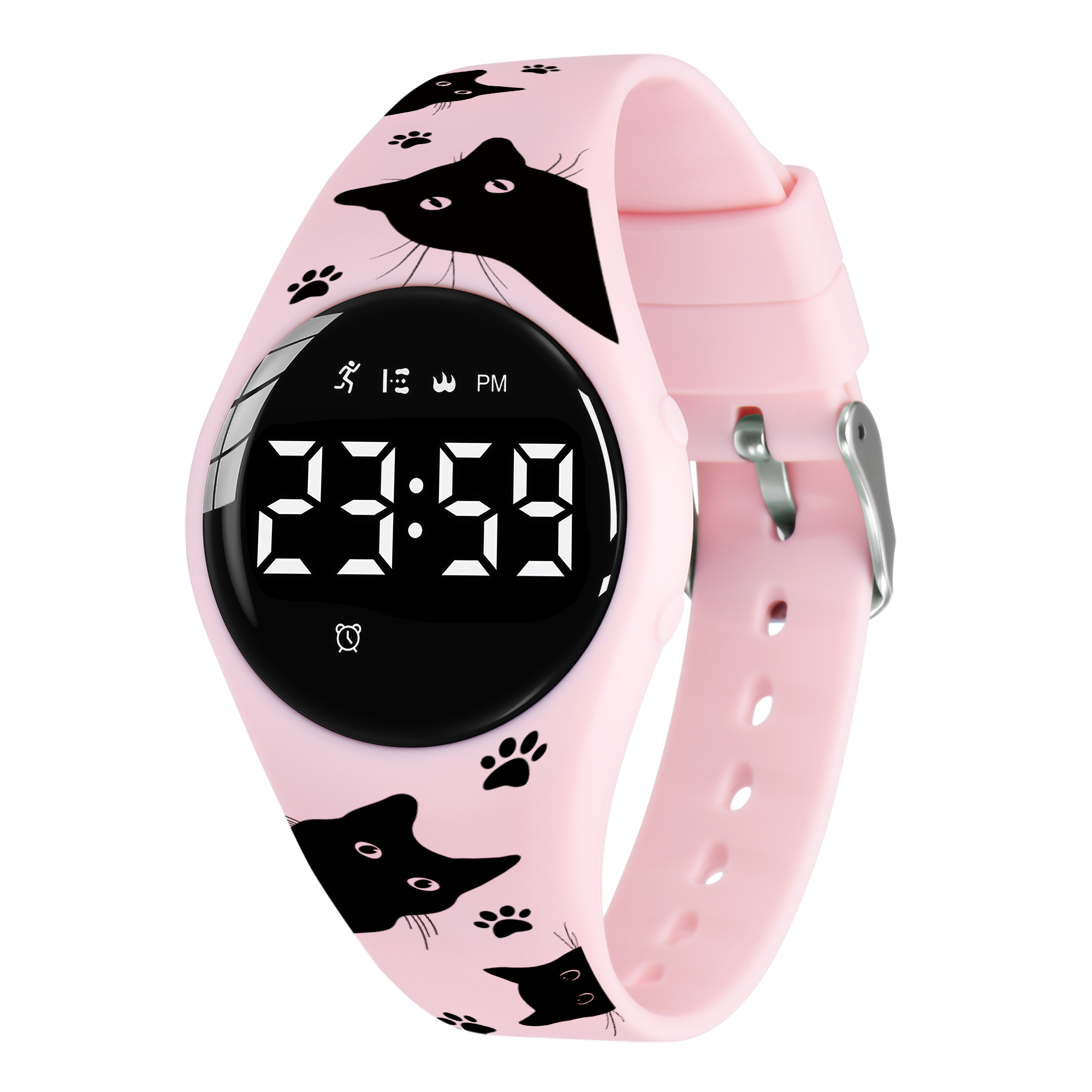 Kids Fitness Watch Digital Activity Tracker Watch for Kids Ages 3-12 Non-Bluetooth Alarm Count Steps Wrist Watch for Kids