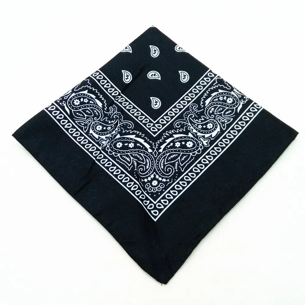 Bohemien drucken Bandana Paisley aufbringen Stirnbänder Hiphop Kopftuch draussen unisex Stirnband Handgelenkbandagen Gesichtsmaske Taschentuch: Grau