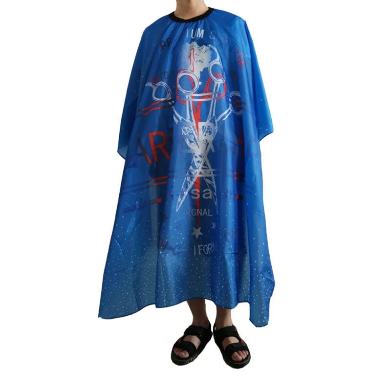 Barbers Shop Waterproof Hair Cape Hair Cut Hairdresser Cloth Haircut Cape Cover Hair Salon Cloth: blue