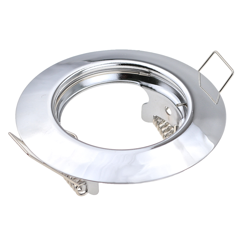 10 stk. indbygget led-spotlightramme, satin nikkel, hvid, sort krom, montering, passer til  gu10/mr16- pære downlightarmatur: Blå