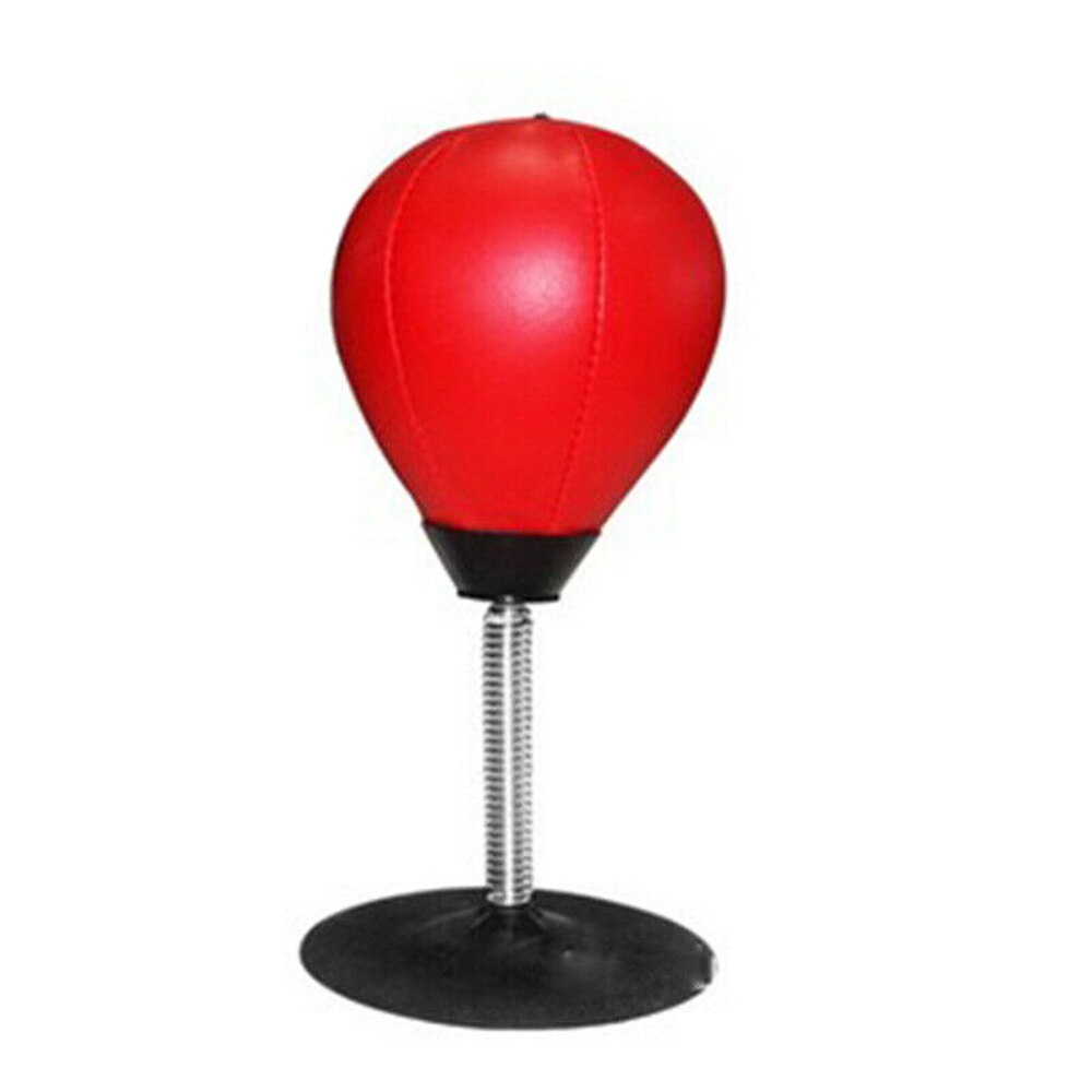 Stress Buster Desktop Punching Ball Bag Boxing Punch Relief Pump Speed Freestand: Red